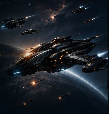 Jäger des Reaper Squadron im Raumkampf