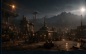 Outpost-Netzwerk bei Dämmerung