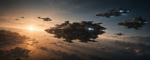 Screenshot des Monats: CRS-Flotte in Formation über MicroTech